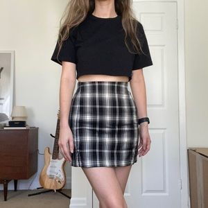 Brandy Melville plaid Cara mini skirt